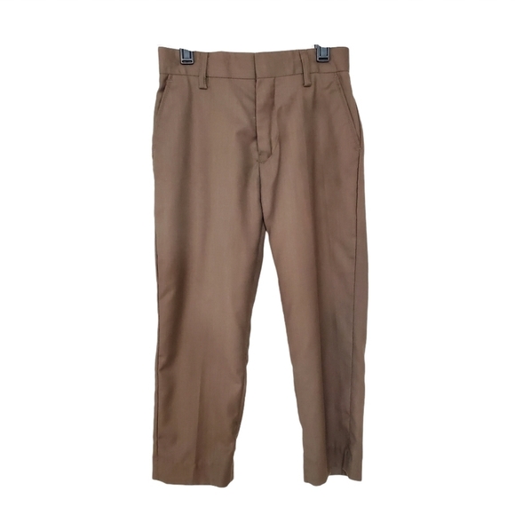 Vittorino Toddler Brown Flat Front Dress Pants - Picture 1 of 8